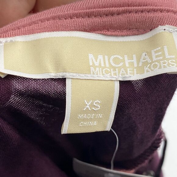 Michael Michael Kors Cordonovan Knit Layered Hem 3/4 Sleeve Top. size XS - Picture 5 of 5